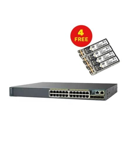 Cisco Catalyst (2960S-24PS-L) switch - 24 ports POE + managed   + 4 Gbic Cisco1G Free