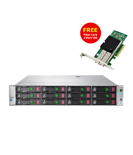 HPE Proliant DL 380 G9 V4 3.5 inch Rack Server + Fiber Card 2 Port 10G free