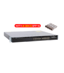 CISCO CATALYST 3650 24PORT 1G POE+ UPLINK 1G WITH 4 GBICS SFP 1G