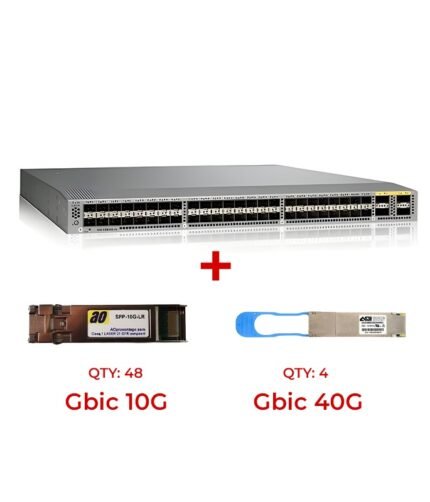 CISCO NEXUS 3064X 48Port SFP+ and 4Port QSFP+ With 52 Gbic